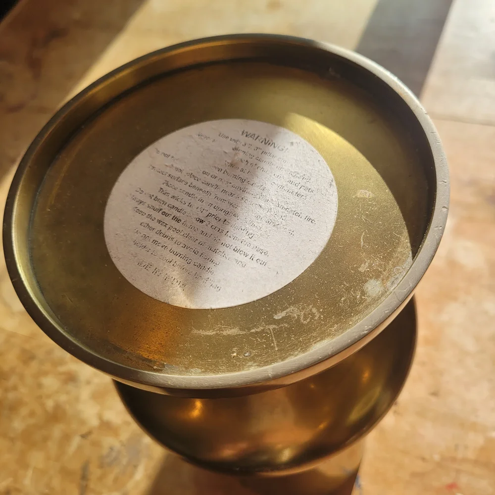 The Vintage Brass Candle Holder Pedestal